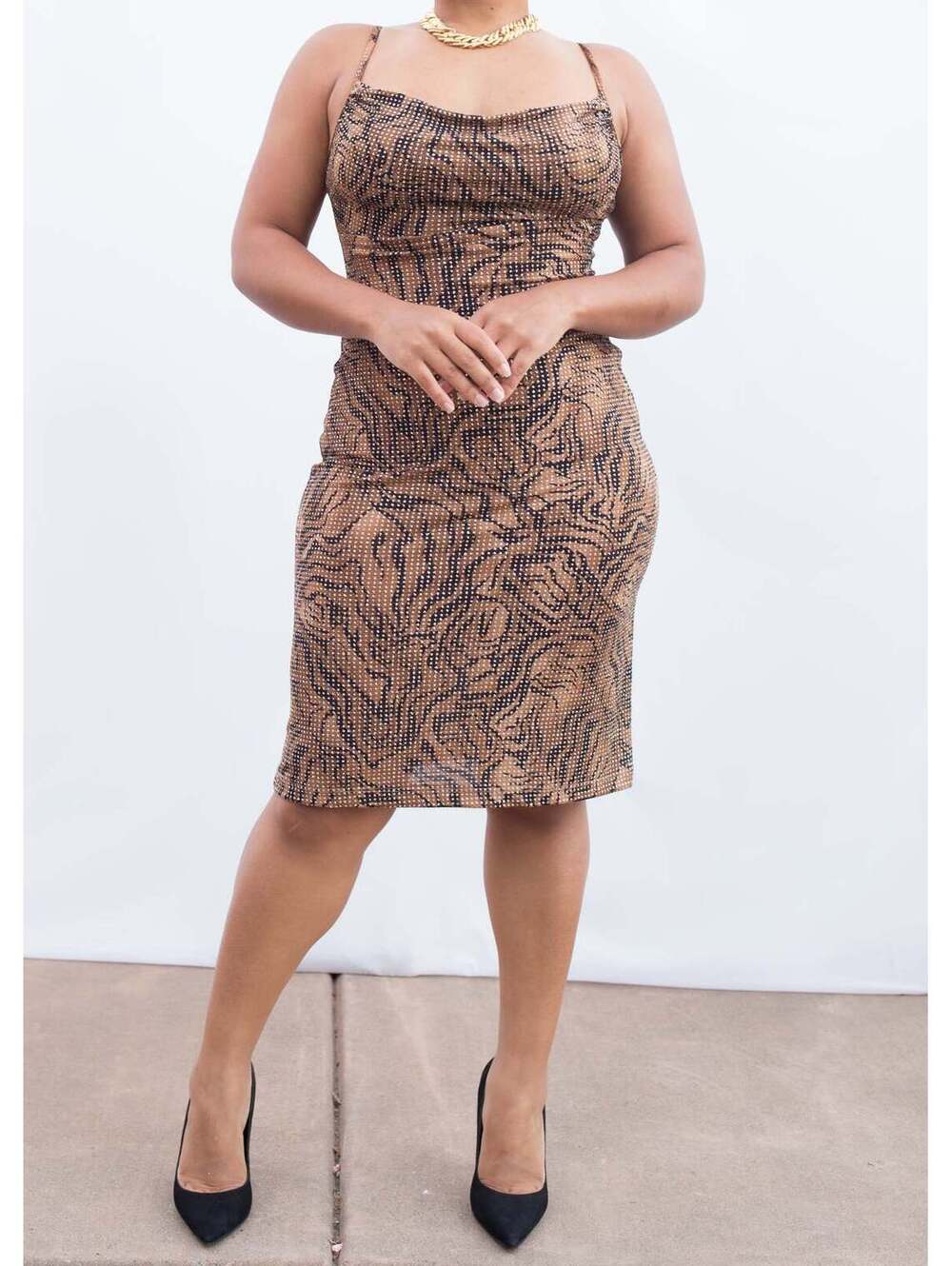 My Michelle Tiger Print Dress